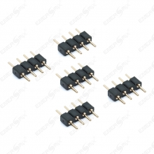 5x schwarze 4 pin Verbinder Stecker für LED RGB Strip...