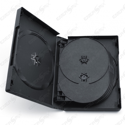 4 -6 -8 -10 Fach DVD CD-Box Hülle schwarz