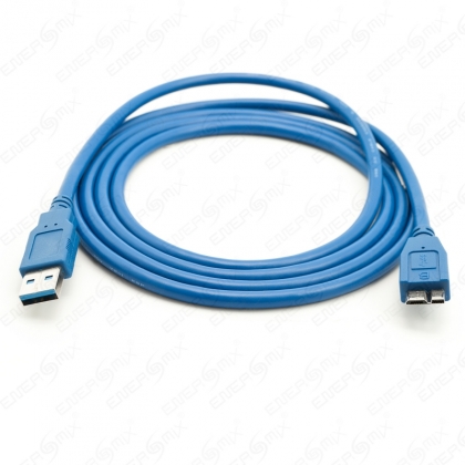 Kabel USB 3.0 A Stecker zu USB 3.0 Micro-B Stecker blau 1.5m