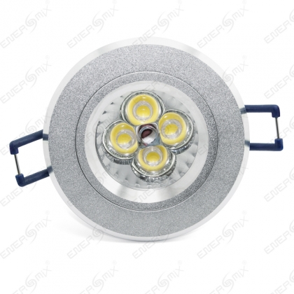 LED Einbauleuchten-Set - Rahmen Aluminium gebürstet /...