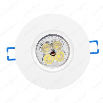 LED Einbauleuchten-Set - Rahmen Aluminium weiß / MR16...