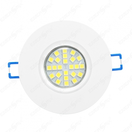 LED Einbauleuchten-Set - Rahmen Aluminium weiß / GU10...