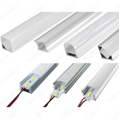 LED Profile mit Abdeckung LED Alu Hart Strip set