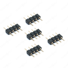 5x schwarze 4 pin Verbinder Stecker für LED RGB...