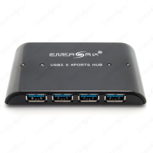 USB 3.0 HUB Verteiler SuperSpeed Adapter mit USB Kabel und Netzteil 4 Port [PC]