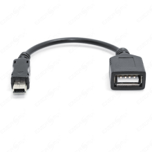 OTG Adapter Kabel USB A Buchse zu Mini USB B Stecker schwarz