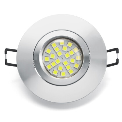 Einbaustrahler Set Mit LED Lampe Und GU10 Fassung – Schwenkbar, Kaltweiß