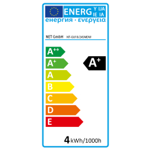 4 W LED Einbauleuchten Set - Rahmen schwenkbar Aluminium poliert / GU10 Fassung / SMD LED