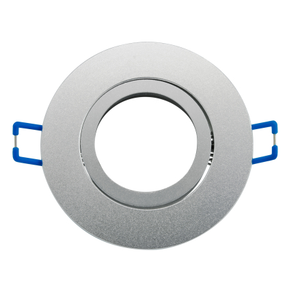 Einbaurahmen schwenkbar mit Druckring Silber gebürstet 1 Stück