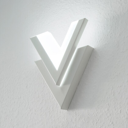 LED Wandleuchte weiß V-Form zweifach