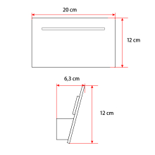 7 W LED Wandleuchte weiß Rechteck