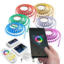 LED RGB Strip - 60 LED pro Meter inklusive W-LAN SET Weiß 7 Meter