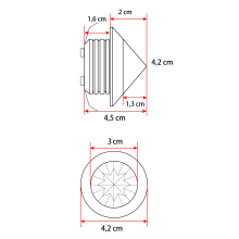 1-3 W LED Einbauleuchten rund inkl. Trafo