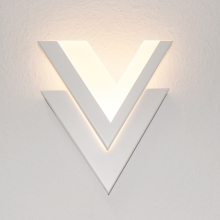 LED Wandleuchte weiß V-Form zweifach Warmweiß