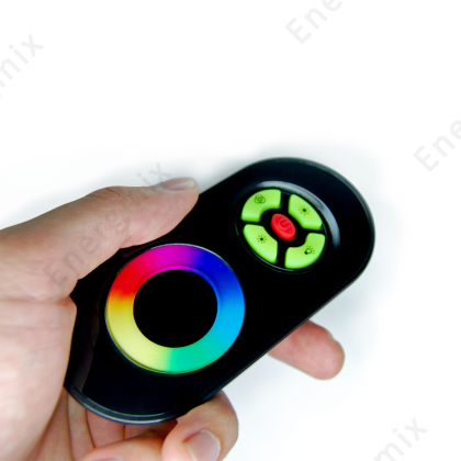 LED RGB Controller Steuergerät,Dimmer  mit Touchscreen Fernbedienung 12v 24v Touch-FB- Schwarz