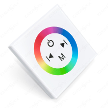 LED RGB einbau Wandcontroller steuergerät Controller Dimmer Touch Panel Weiß