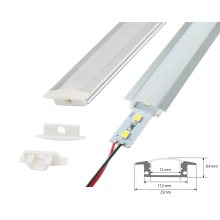 LED Alu Profil Schiene mit Alu Strip Warmweiß...