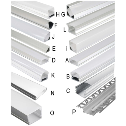 1 Meter Alu Profile Alu Schiene Profil mit Milchglas Abdeckung Kanal System für LED-Streifen