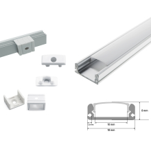 1m LED Alu Profil Schiene Milchglas Kanal System für...