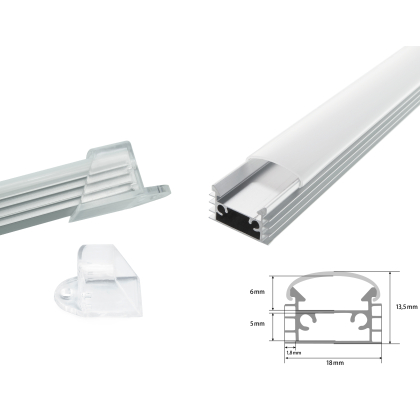 1m LED Schiene Aluminium Kanal System für LED-Streifen Deckenanbringung Profil B