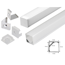 1m LED Alu-profil Alu Schiene Aluminium Kanal System...