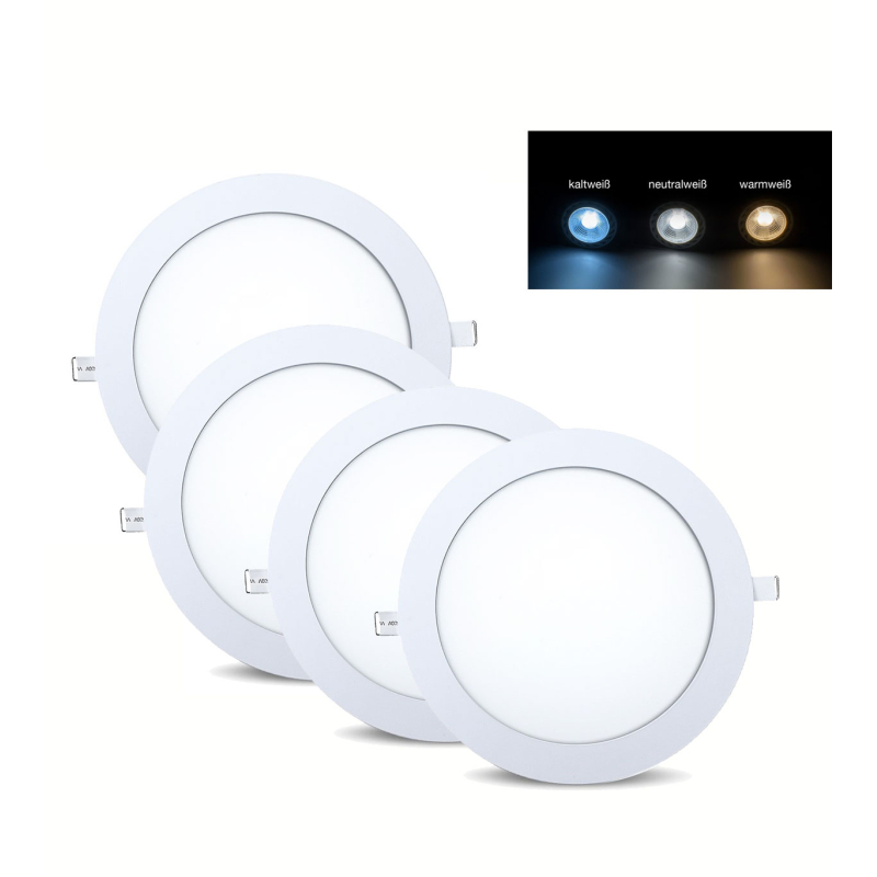 10X 18W LED Panel Lampe Einbaulampe Einbaustrahler Deckenleuchte Kaltweiss Trafo 