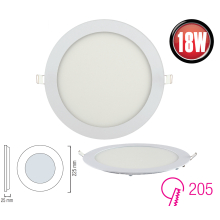 18w Slim LED Panel Einbauleuchte Deckeneinbau Panelleuchte Deckenlampe Rund Ø 225mm Neutralweiß