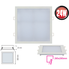 24w LED Panel Ultra Slim Panel Eckig-Weiß 30x30 Einbauleuchte Deckenleuchte Neutralweiß