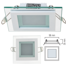 LED Panel mit Glas Rahmen Einbaustrahler Deckenleuchte Einbauleuchte