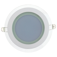 12w LED Einbauleuchte Deckenleuchte Panel Spot mit Glasrahmen Ø 96mm Kaltweiß