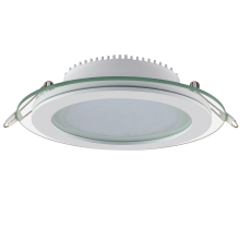 Panel Glas 12 Watt-Rund-Weiß Warmweiß
