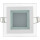 6w LED Einbauleuchte Quadrat mit Glasumrandung Glas Rahmen Einbaustrahler Deckenleuchte Neutralweiß