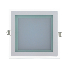 15w LED Einbauleuchte Deckenleuchte Einbaustrahler Panel mit Glas Rahmen Eckig 20x20 cm Neutralweiß