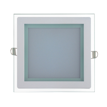 15w LED Einbauleuchte Deckenleuchte Einbaustrahler Panel Quadrat mit Glasumrandung 20x20 cm Warmweiß