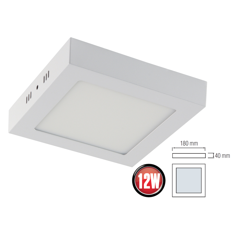 LED Deckenleuchte Aufbau Panel Küche Deckenlampe Wandlampe Flurleuchte 12W/230V 