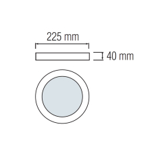 18w Aufputz LED Panel Deckenlampe Deckenleuchte Rund Ø 225mm Kaltweiß 6500K