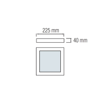 18W LED Aufputz Deckenlampe Deckenlampe Eckig 225mm Neutralweiß 4200K