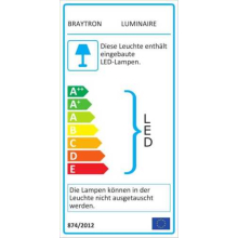 LED Einbauleuchten-Set - Rahmen Aluminium gebürstet / GU10 Fassung / SMD LED / 4W