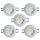 LED Einbauleuchten-Set - Rahmen Aluminium gebürstet / GU10 Fassung / SMD LED / 4W Kaltweiß 5 Stück