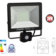 30w LED Strahler Fluter Extra Flach mit Bewegungsmelder...