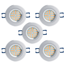LED Einbauleuchten-Set - Rahmen Aluminium gebürstet...