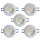 LED Einbauleuchten-Set - Rahmen Aluminium gebürstet / GU10 Fassung / SMD LED / 4W Warmweiß 5 Stück