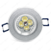 LED Einbauleuchten-Set - Rahmen Aluminium gebürstet / GU10 Fassung / Power LED Spot/ 4.5W Warmweiß 1 Stück