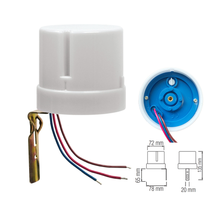 Dämmerungsschalter Dämmerungsschalter Dämmerungssensor Lichtsensor - 25A - 5750W