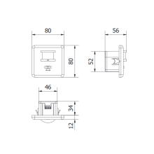 LED Wand Bewegungsmelder Sensor Wandsensor unterputz einbau IP20 Model 483