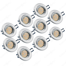 LED Einbauleuchten-Set - Rahmen Aluminium schwenkbar /...