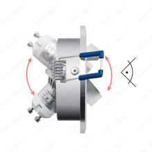 LED Einbauleuchten-Set - Rahmen Aluminium schwenkbar /...