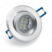 LED Einbauleuchten-Set - Rahmen Aluminium schwenkbar / GU10 Fassung / Power LED Spot/ 4.5W Kaltweiß 5 Stück