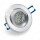 LED Einbauleuchten-Set - Rahmen Aluminium schwenkbar / GU10 Fassung / Power LED Spot/ 4.5W Kaltweiß 10 Stück