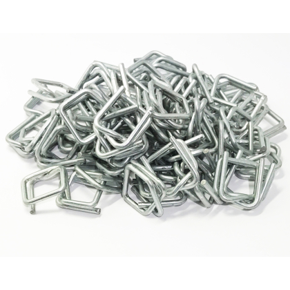 100x 19 mm Metall-Klemmen verzinkt für Umreifungsband,Metallschnallen,  11,50 €